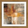 Metaverse Silver And Amber Crop By Silvia Vassileva Framed Art, 32 X 32