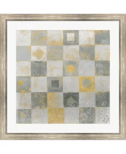 Metaverse Neutrality Abstract Gold By James Wiens Framed Art, 32 X 32