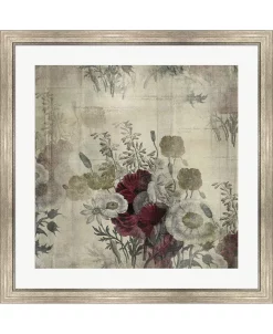 Metaverse Floral Collage White Space By Marcee Duggar Framed Art, 32 X 32