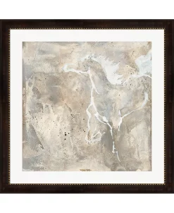 Metaverse White Horse II By Chris Paschke Framed Art, 32 X 32
