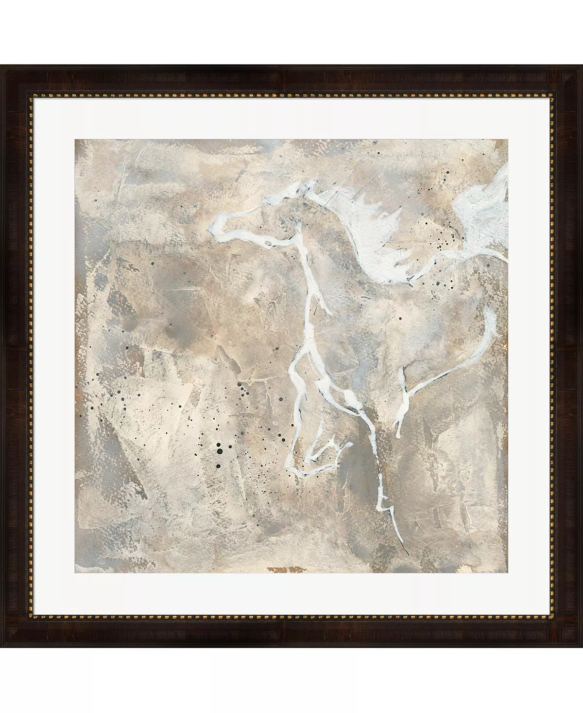 Metaverse White Horse II By Chris Paschke Framed Art, 32 X 32