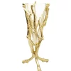 Classic Touch 13 Gold Floral Vase With Removable Glass Insert