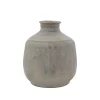 Bloomingville Grey Terracotta Vase With Distressed Blue Design
