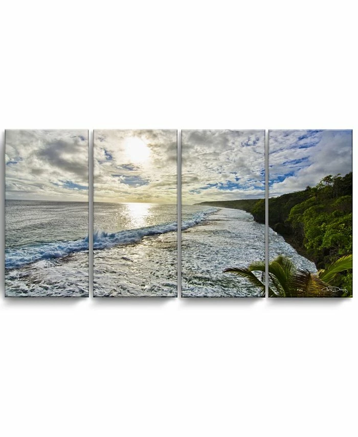 Ready2HangArt Island Escape 4 Piece Wrapped Canvas Coastal Wall Art Set, 24 X 48