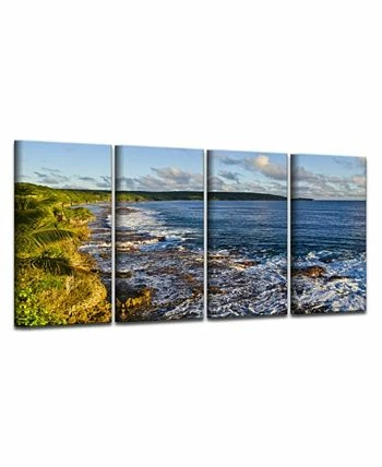 Ready2HangArt Breakaway 4 Piece Wrapped Canvas Coastal Wall Art Set, 20 X 48 - Image 2