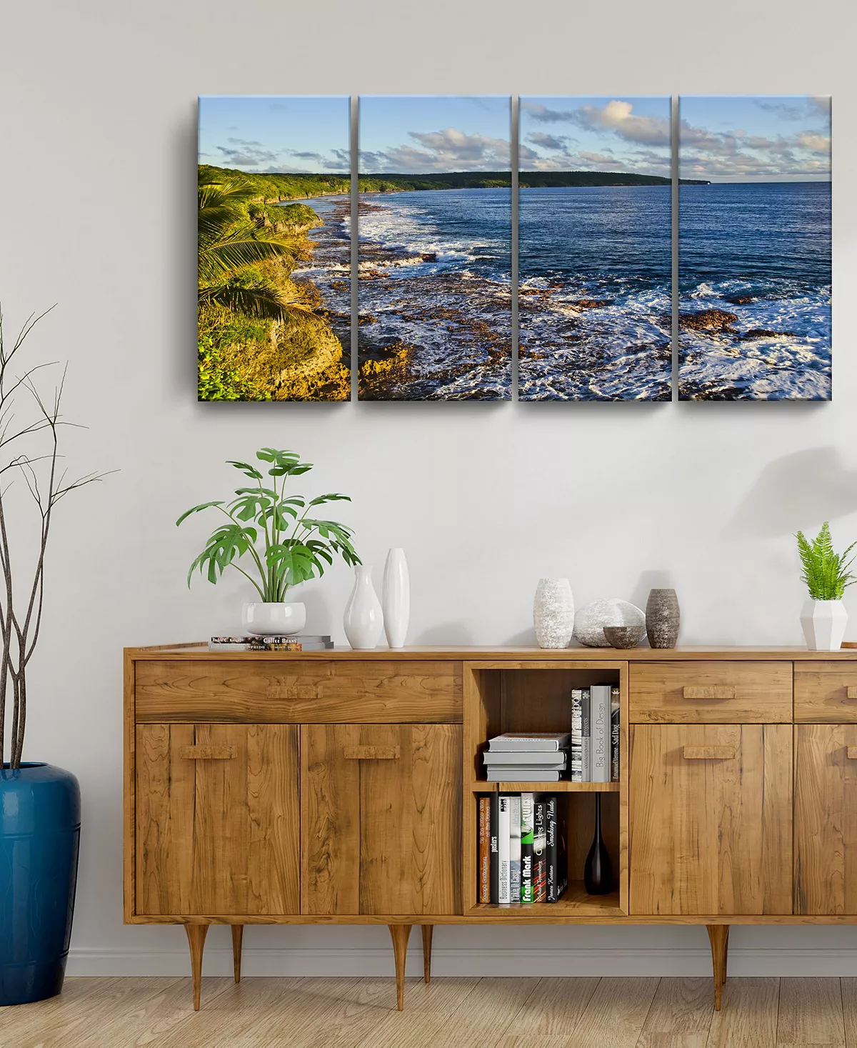 Ready2HangArt Breakaway 4 Piece Wrapped Canvas Coastal Wall Art Set, 20 X 48 - Image 3