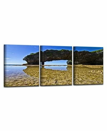Ready2HangArt Qua Rocks II 3 Piece Wrapped Canvas Coastal Wall Art Set, 20 X 48 - Image 2