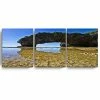 Ready2HangArt Qua Rocks II 3 Piece Wrapped Canvas Coastal Wall Art Set, 20 X 48