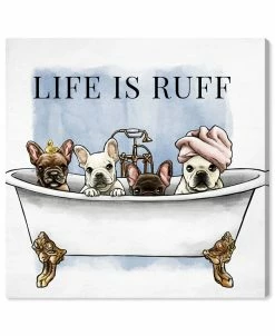 Oliver Gal Life Is Ruff Canvas Art Collection