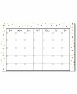 Oliver Gal Confetti Calendar Canvas Art Collection