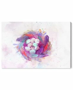Oliver Gal Bird Eggs Giclee Art Print On Gallery Wrap Canvas, 45 X 30