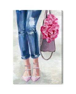 Oliver Gal Ut And About Blush Canvas Art Collection