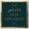 Oliver Gal Never Stop Exploring Gold Canvas Art Collection
