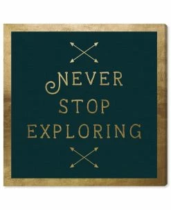Oliver Gal Never Stop Exploring Gold Canvas Art Collection