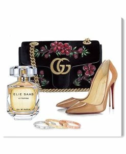 Oliver Gal Doll Memories - Perfume And Shoes Canvas Art - 16 X 16 X 1.5