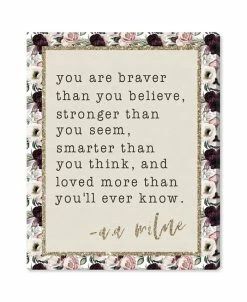 Oliver Gal Braver Than You Think Glitter Canvas Art Collection