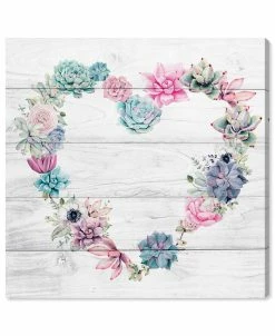 Oliver Gal Succulent Love Canvas Art Collection