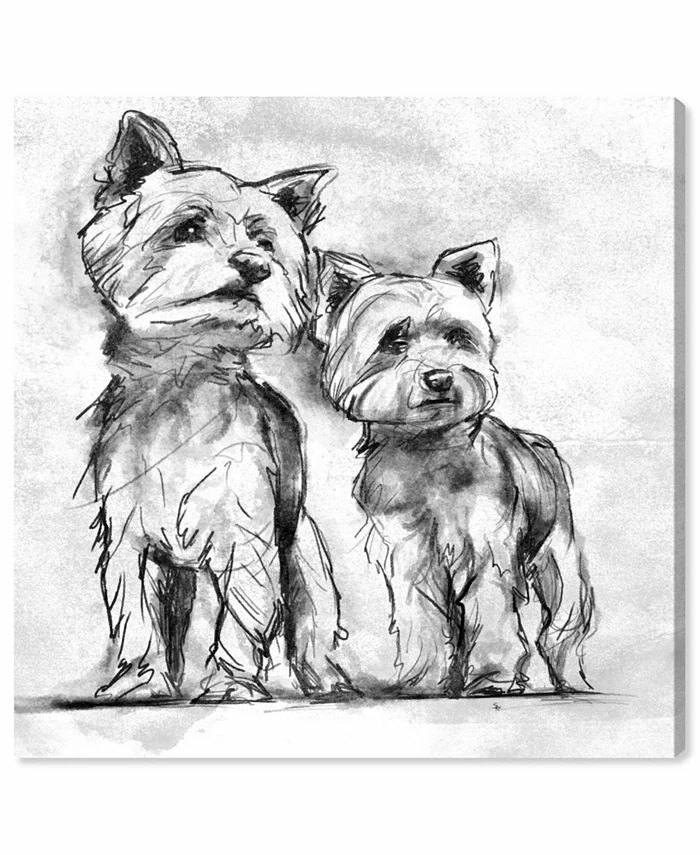 Oliver Gal Yorkie Canvas Art - 30 X 30 X 1.5