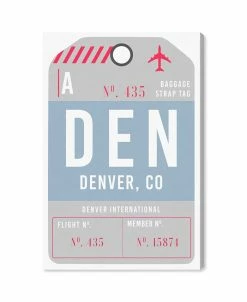 Oliver Gal Denver Luggage Tag Canvas Art Collection
