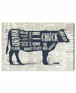 Oliver Gal Angus Beef Butcher Cuts Chart Canvas Art Collection