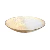 Classic Touch Smoked Glass Bowl With Scattered Gold Tone Design