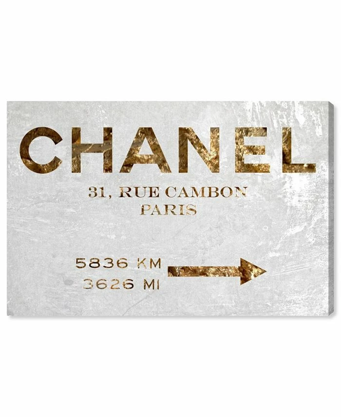 Oliver Gal Couture Road Sign Canvas Art, 45 X 30