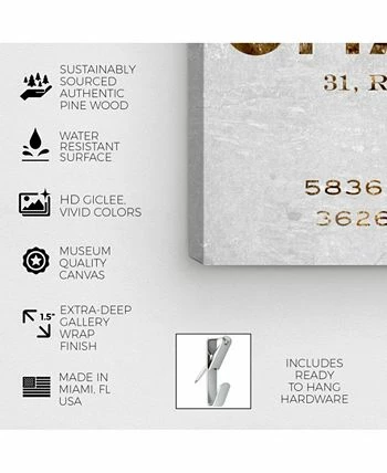 Oliver Gal Couture Road Sign Canvas Art, 45 X 30 - Image 3