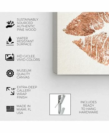 Oliver Gal Solid Kiss Copper Canvas Art, 15 X 10 - Image 3