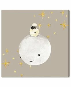 Oliver Gal Night Lamb Stars Giclee Art Print On Gallery Wrap Canvas, 16 X 16