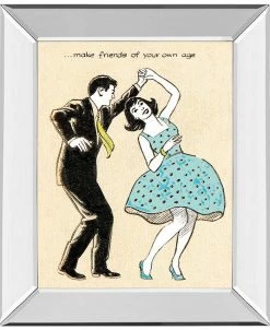 Classy Art Make Friends Of Your Own Age By Roy Newby Mirror Framed Print Wall Art, 22 X 26
