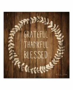 COURTSIDE MARKET Grateful, Thankful, Blessed 12 X 12 Wood Pallet Wall Art