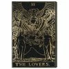 Oliver Gal Ther Lovers Tarot Gold Canvas Art Collection