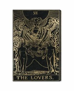 Oliver Gal Ther Lovers Tarot Gold Canvas Art Collection
