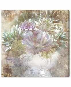 Oliver Gal Serving Succulents Canvas Art, 12 X 12