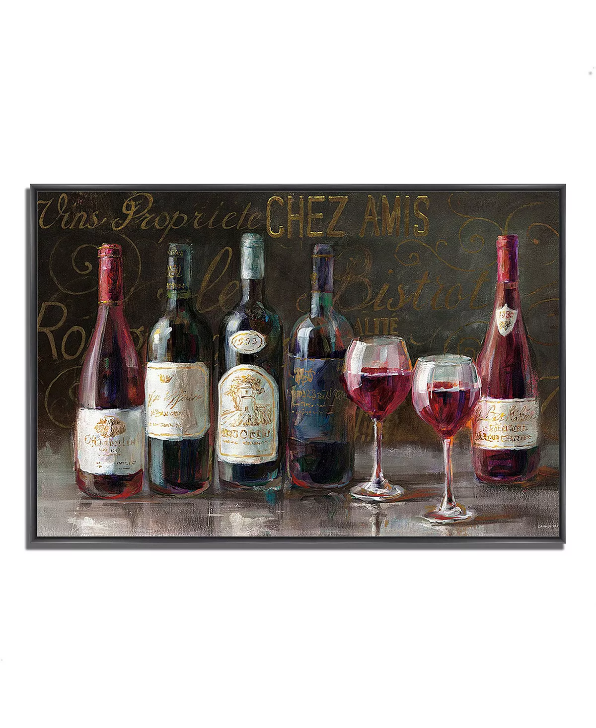 Tangletown Fine Art Bistro Reds V2 By Danhui Nai Fine Art Giclee Print On Gallery Wrap Canvas, 38 X 26 - Image 2