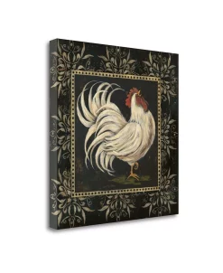 Tangletown Fine Art Black And White Rooster I By Jo Moulton Giclee Print On Gallery Wrap Canvas, 20 X 20