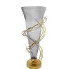 Classic Touch 17 Vase With Gold Tone Twig Design