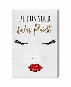 Oliver Gal Makeup On Quote Giclee Art Print On Gallery Wrap Canvas