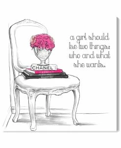 Oliver Gal What She Wants Always Canvas Art - 16 X 16 X 1.5