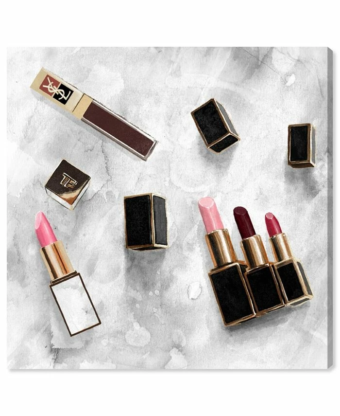 Oliver Gal Fashion Makeup Hues Giclee Art Print On Gallery Wrap Canvas, 12 X 12