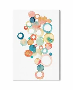 Oliver Gal Watercolor Rings Giclee Art Print On Gallery Wrap Canvas, 30 X 45
