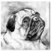 Oliver Gal Pug Canvas Art - 12 X 12 X 1.5