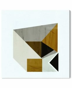 Oliver Gal Mustard Geo Canvas Art Collection