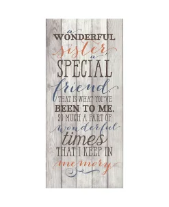 Dexsa Sister, A Special Friend New Horizons Wood Plaque, 5.5 X 12
