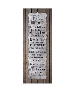 Dexsa Bless This House New Horizons Wood Plaque, 6 X 15.75