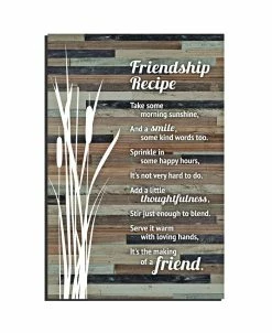 Lela & Ollie Friends Recipe Wood Plaque Easel, 6 X 9