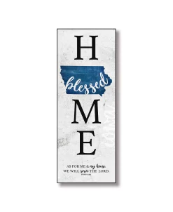 Dexsa Iowa Home-Blessed Wood Wall Plaque With Hanger, 5.5 X 12
