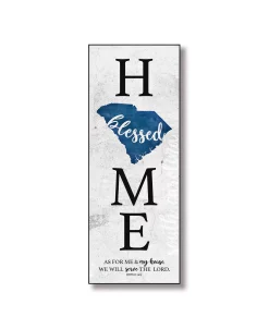 Dexsa South Carolina Home-Blessed Wood Wall Plaque With Hanger, 5.5 X 12