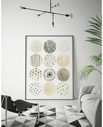 Giant Art 20 X 16 Neutral Pattern Play II Art Block Framed Canvas - Image 2