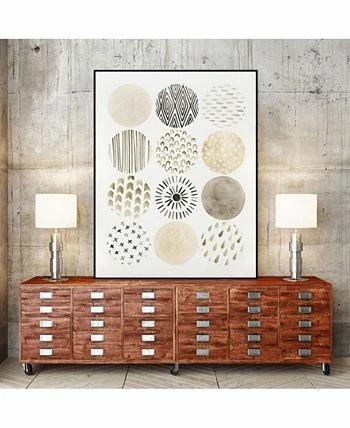 Giant Art 20 X 16 Neutral Pattern Play II Art Block Framed Canvas - Image 3